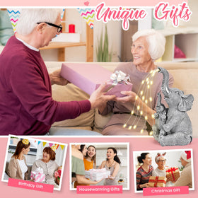 GIGALUMI elephant statue housewarming gift for mom or grandma.