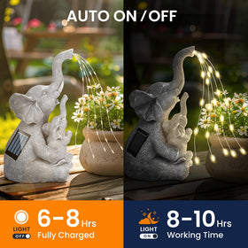 GIGALUMI elephant statue patio decor perfect for balconies and lawns.