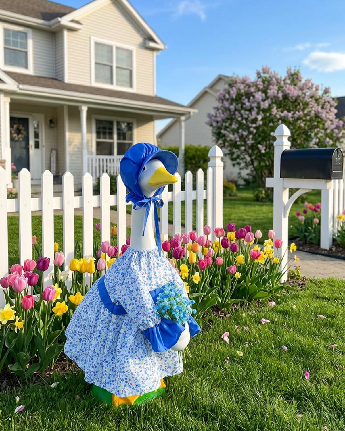 GigaCircle Goose Hat Floral provides sun protection and charming porch presence.