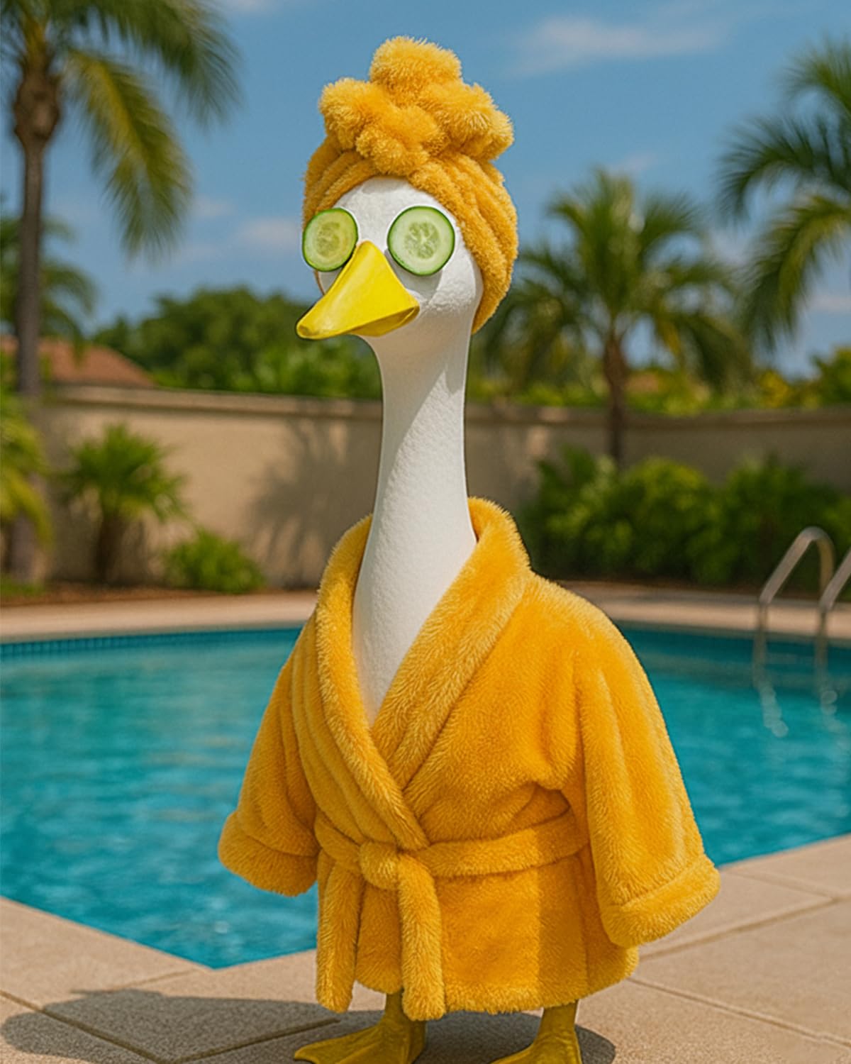 GigaCircle Outdoor porch goose outfit boosts seasonal decor with humor