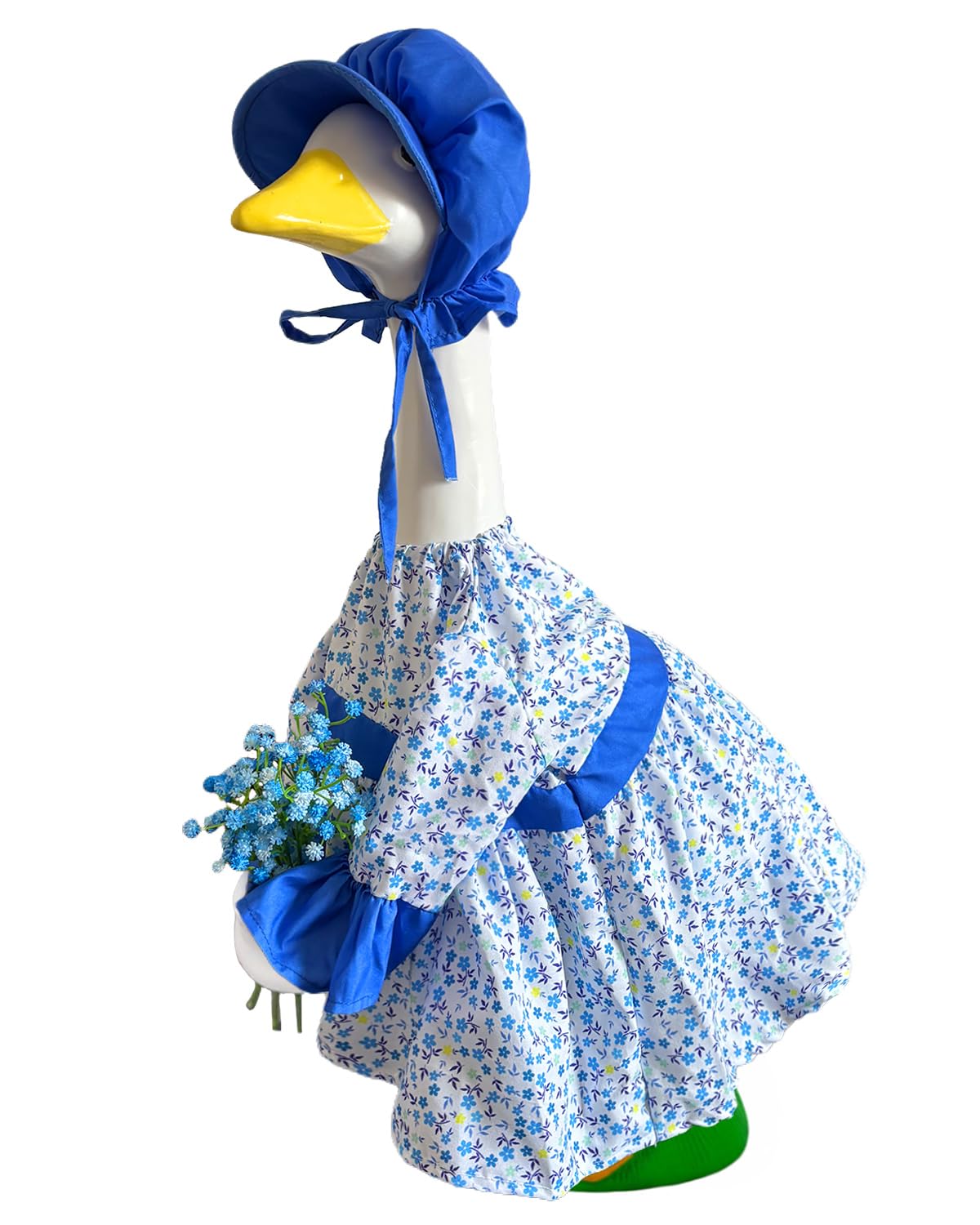 GigaCircle Spring Porch Goose Lady Dress adds vibrant floral style to 23-inch geese.