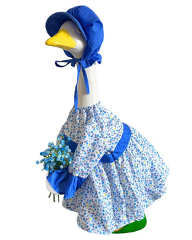 GigaCircle Spring Porch Goose Lady Dress adds vibrant floral style to 23-inch geese.