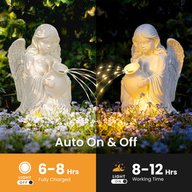 GIGALUMI angel garden decor LED light for patio and yard