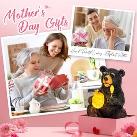 GIGALUMI bear figurine for patios enhances curb appeal during evenings.