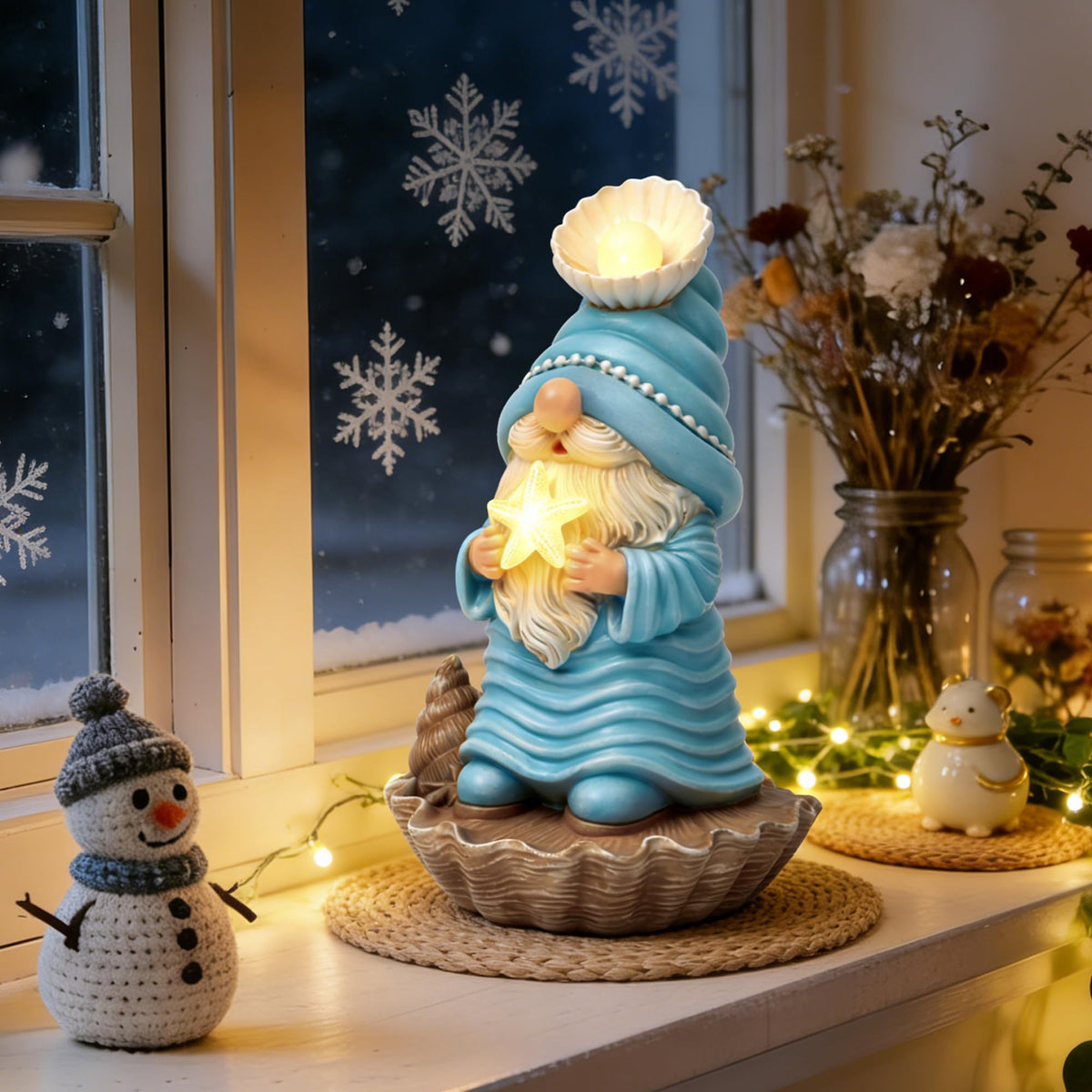 GIGALUMI birthday Christmas garden gift gnome provides ambient lighting and cheer