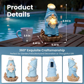 GIGALUMI gnome starfish hand light for safe, charming nighttime garden lighting