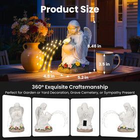 GIGALUMI outdoor angel figurine waterproof for all-season use