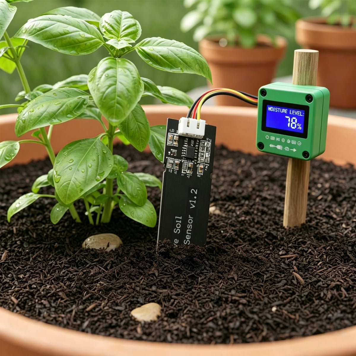 Gikfun sensor front view highlighting compact dual-probe design.