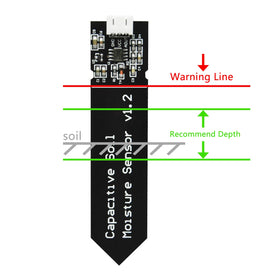 Gikfun sensor in outdoor setup mounted near pots and beds.