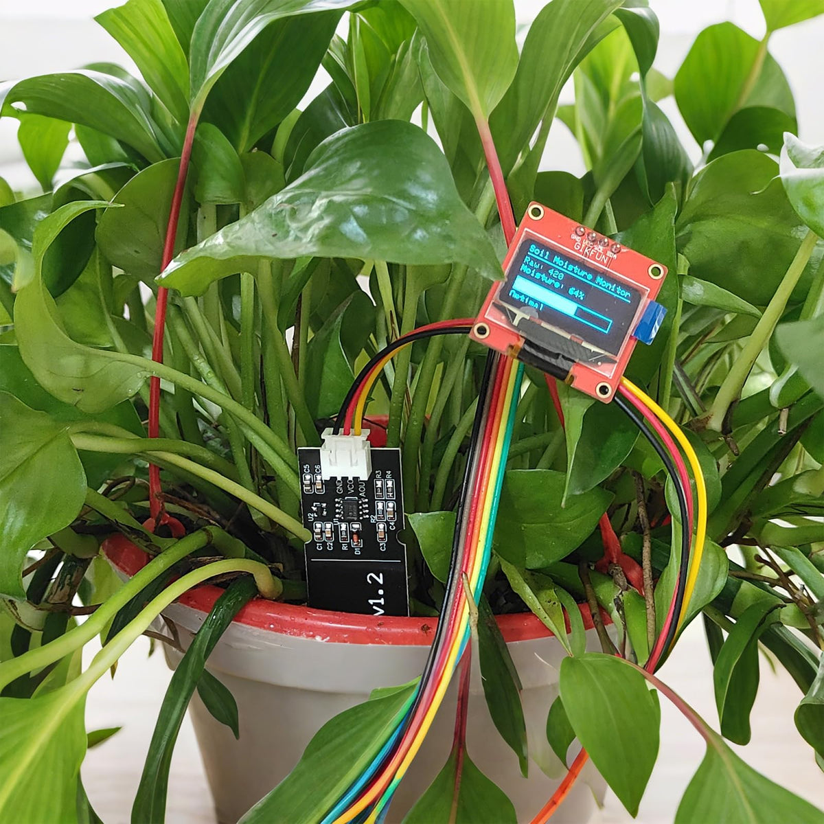 Gikfun sensor pack of 2 for monitoring multiple planting beds.