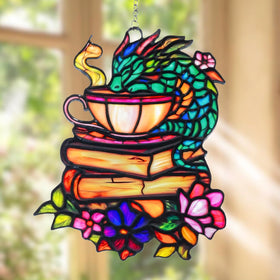 GIKZO Book Dragon sun catcher in a window adds a gentle glow