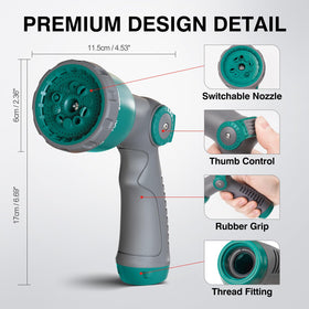 GILBEST ten-pattern dial offers precise spray control for any task.