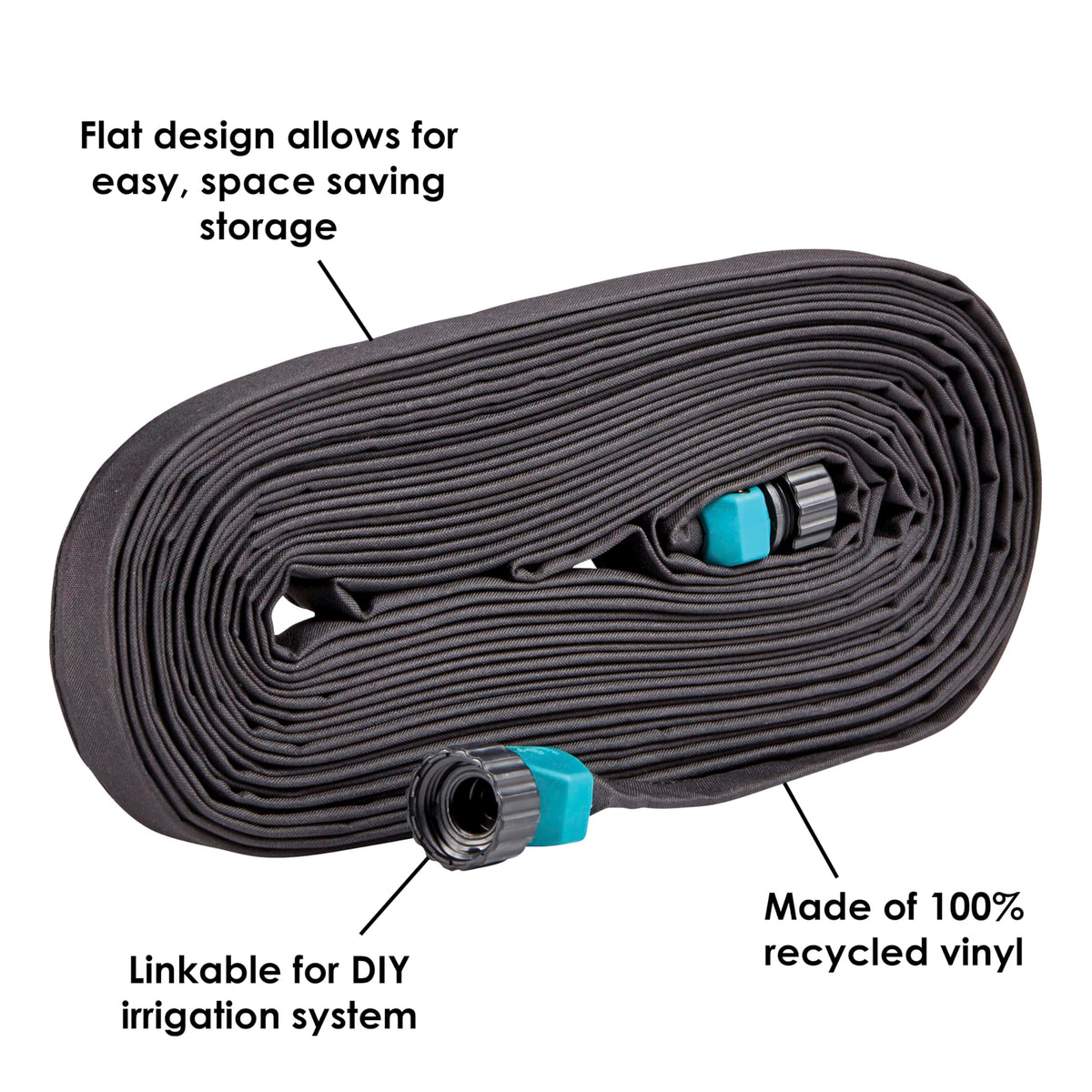 GILMOUR root-watering soaker with fabric jacket minimizes waste and targets soil moisture.