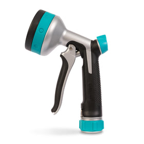 Gilmour 8-pattern spray nozzle ideal for beds, lawns, and washing tasks.