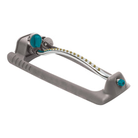 Gilmour adjustable lawn sprinkler dial enabling left-right-center-full coverage