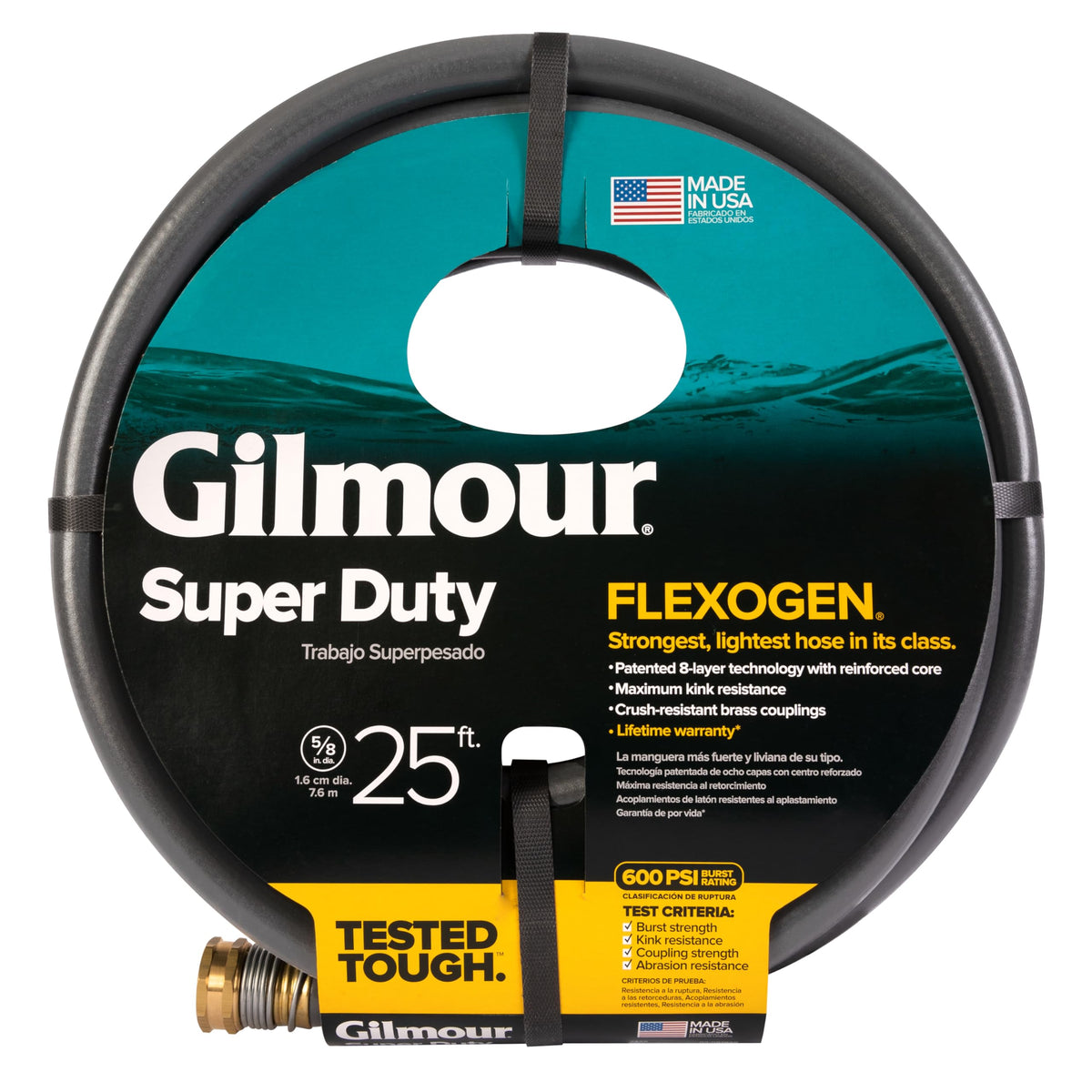 Gilmour Flexogen hose laid on a lush lawn for even irrigation