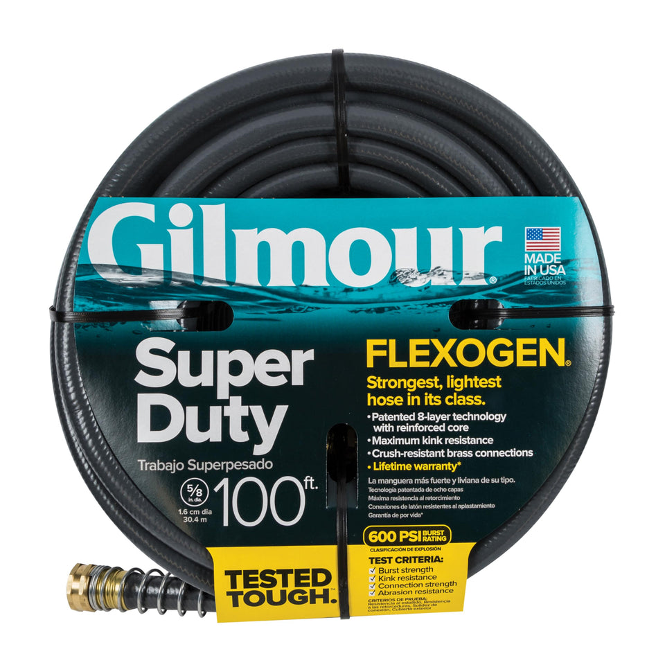 Gilmour Flexogen leakproof brass couplings ensure secure, drip-free watering connections.