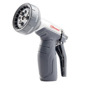 Gilmour light duty nozzle with adjustable head for versatile watering tasks.