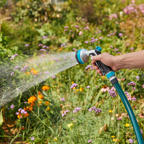 Gilmour metal water passage design highlights durability for seasonal garden tasks.