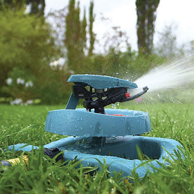 Gilmour pattern control ring highlights precise watering for irregular lawns.