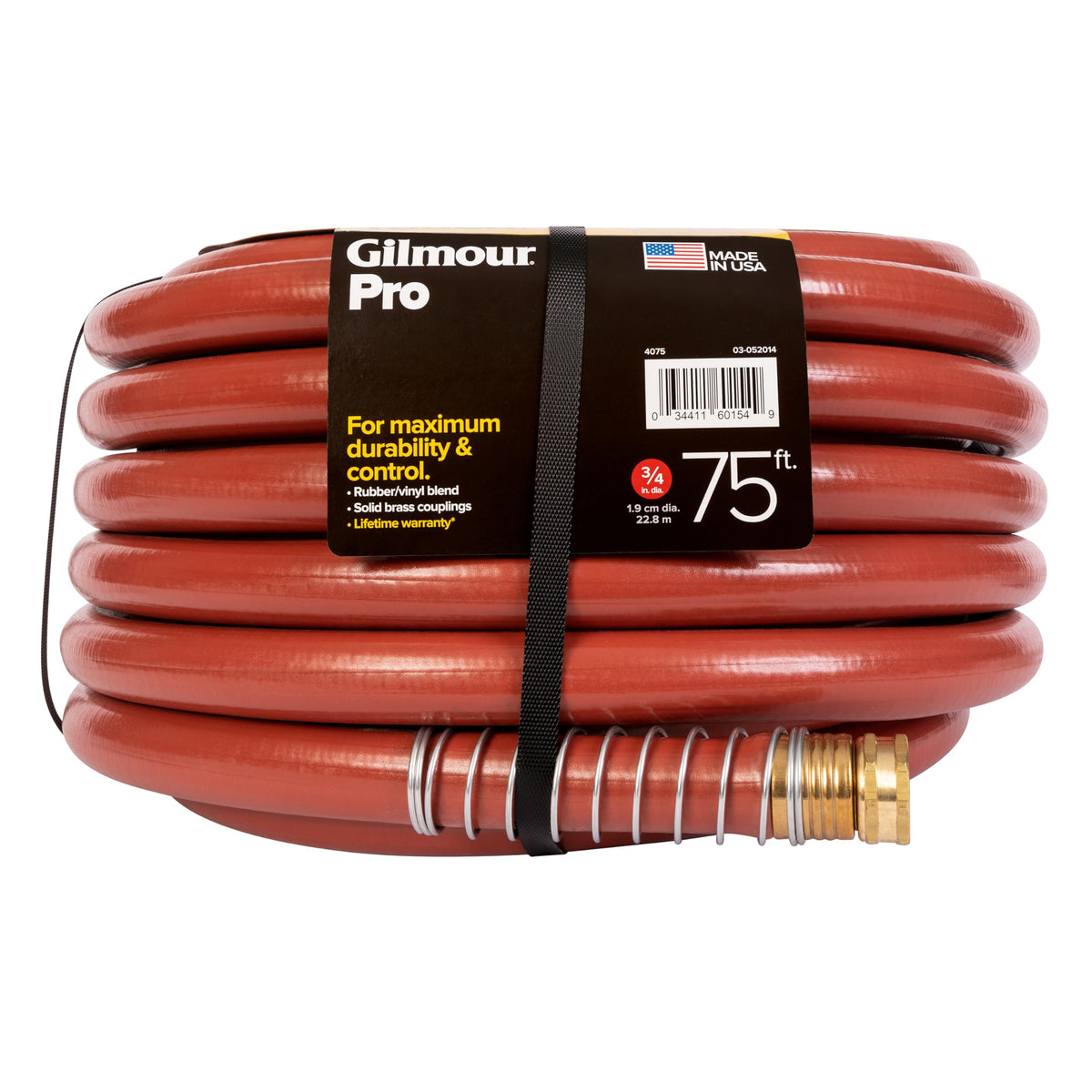 Gilmour Pro brass couplings with O-rings provide a tight seal at spigots for reliable connections.