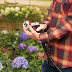 Gilmour Pro heavy duty nozzle mist pattern for light coverage over seedlings