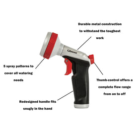 Gilmour Pro heavy duty nozzle shower pattern for gentle, even irrigation of shrubs