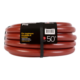 Gilmour Pro rugged red-cover hose emphasizes abrasion resistance for outdoor use