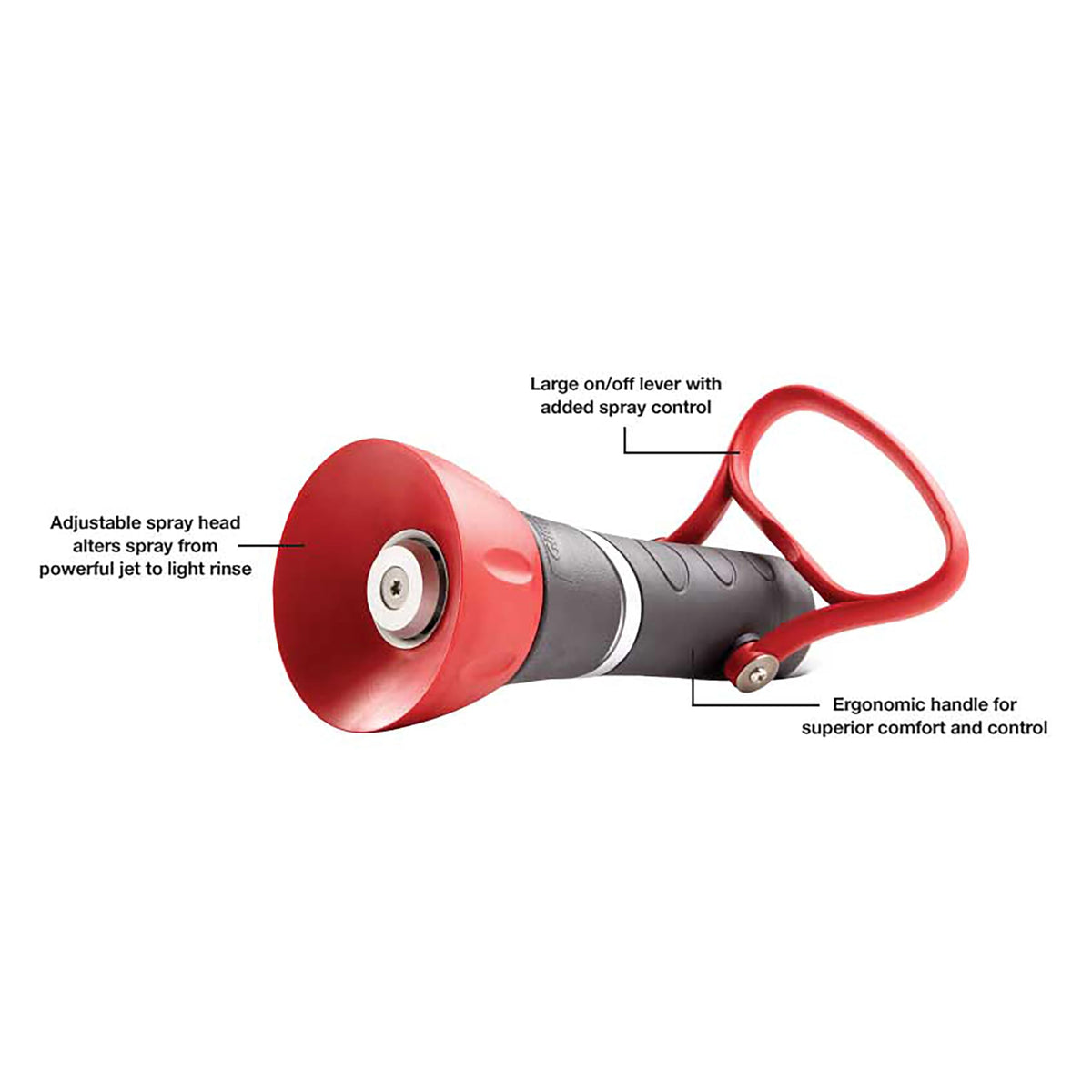 Gilmour Pro Twist Nozzle large on/off lever enables quick shut-off control