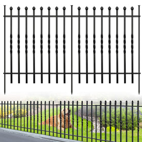 GILPWA 10-panel decorative fence with twist design enhances yard boundary and style