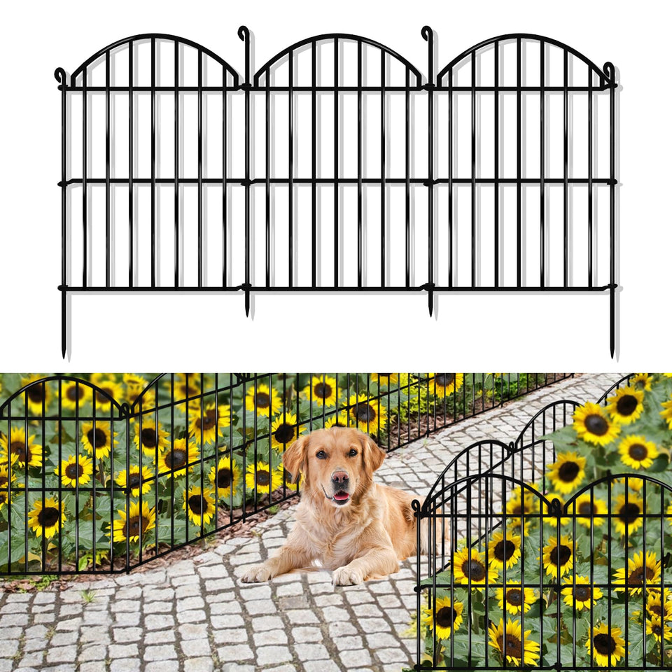 GILPWA 15-panel arch fence design for garden borders and deterrence