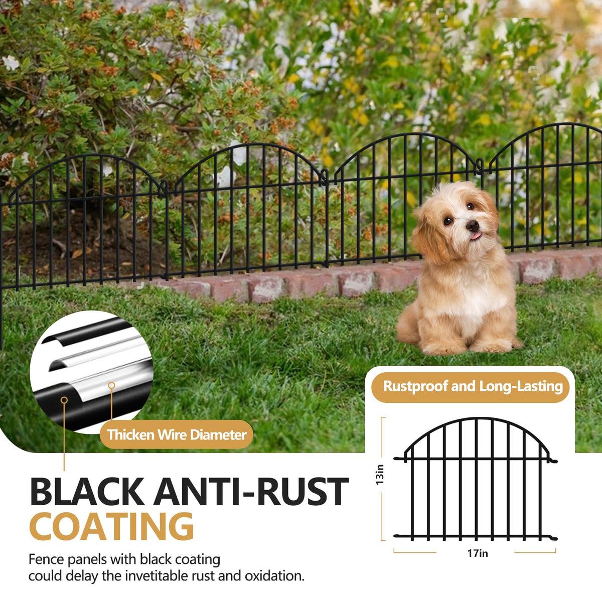 GILPWA Easy-install fence stakes simplify quick outdoor setup.