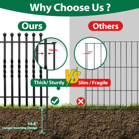GILPWA rustproof metal fence enduring outdoor conditions