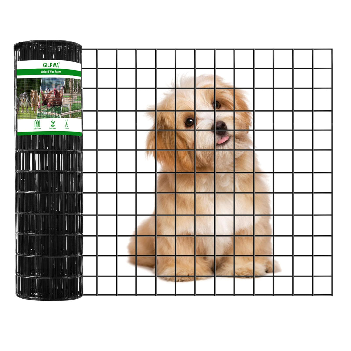 GILPWA wire fence 24x50 mesh creates a sturdy garden boundary for plants and small animals.