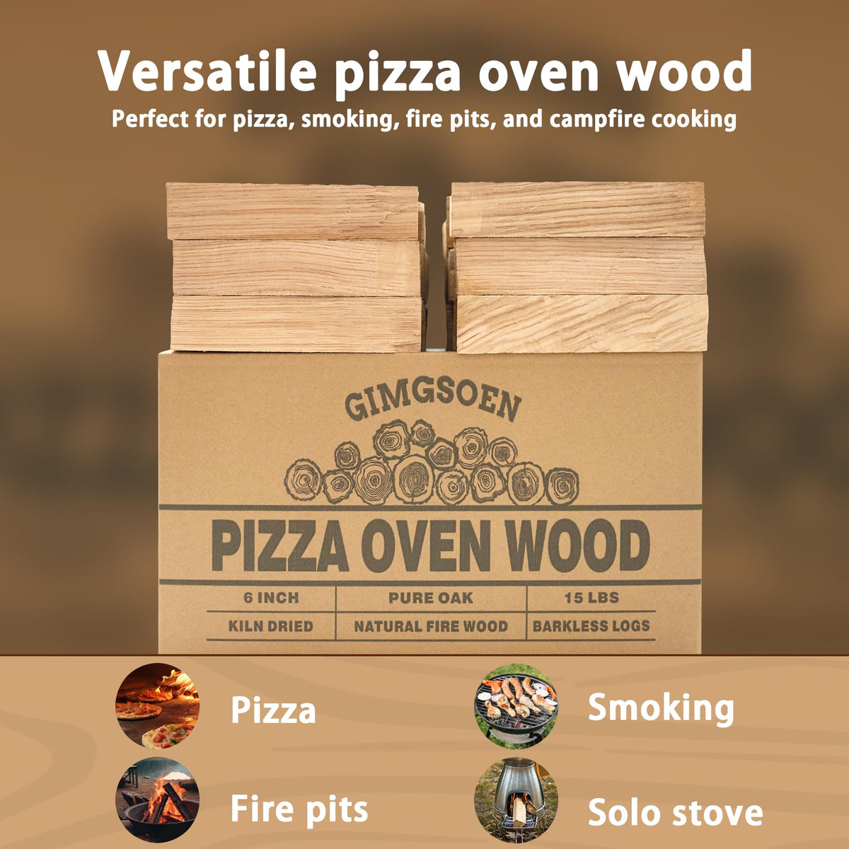 Gimgsoen wood fits popular ovens without trimming for quick setup.
