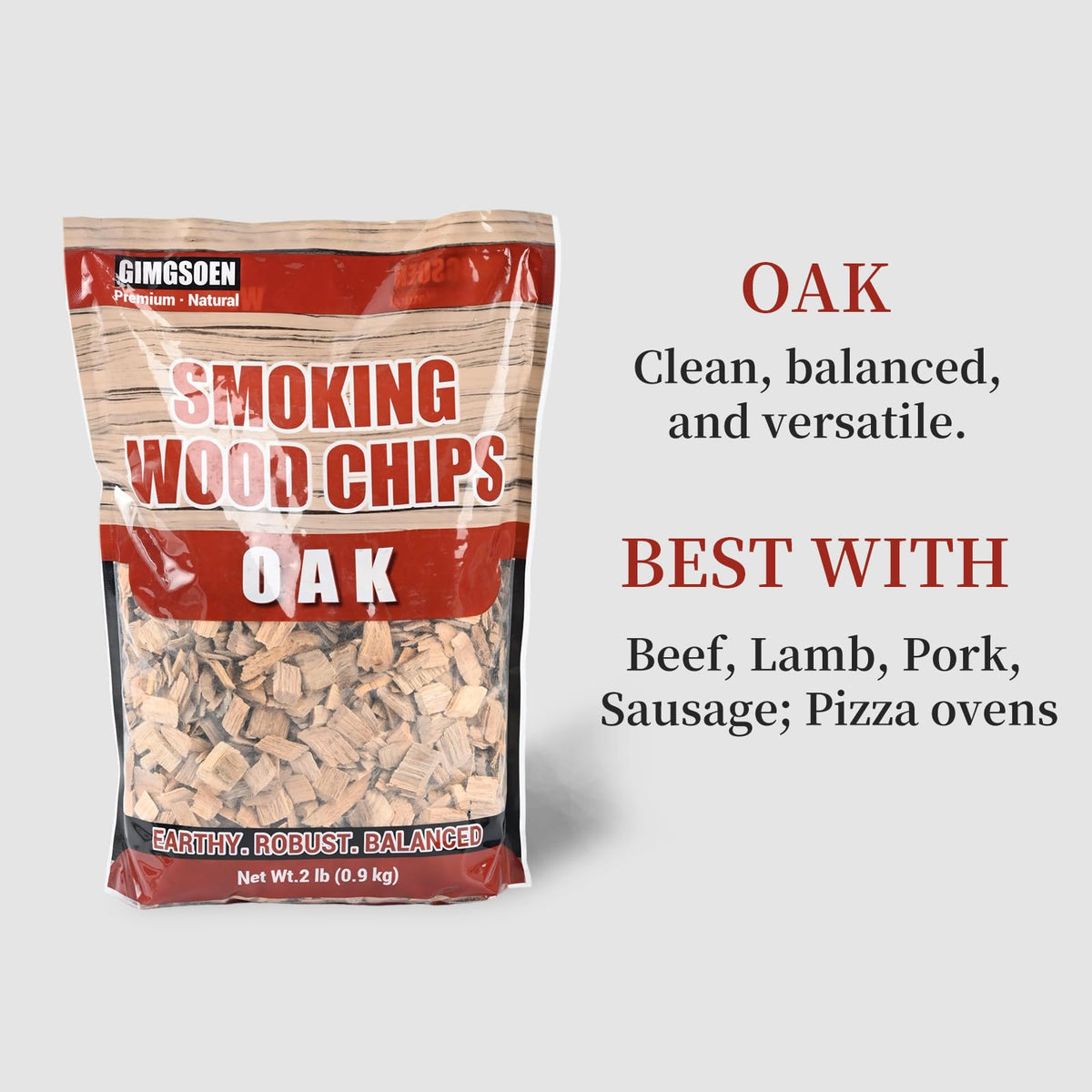 Gimgsoen Hickory smoke wood chips in-use for robust grill flavor