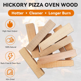 Gimgsoen bark-free hickory logs burn cleaner with less smoke in ovens.