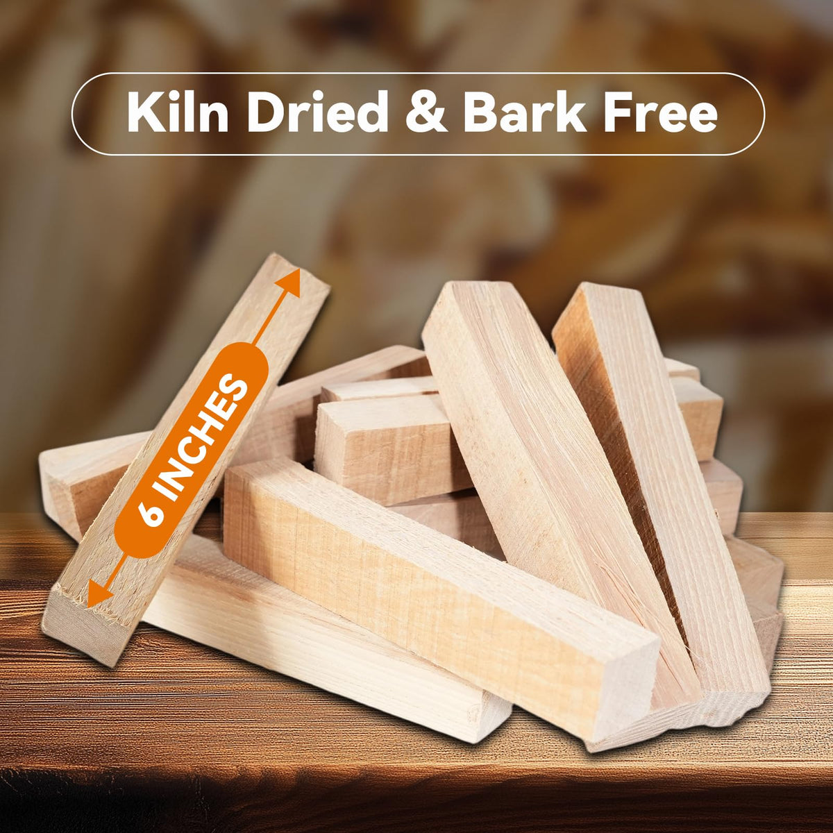 Gimgsoen kiln-dried hickory wood delivers consistent flames for pizzas and grills.