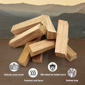 Gimgsoen kiln-dried oak wood offers long-lasting, stable heat.