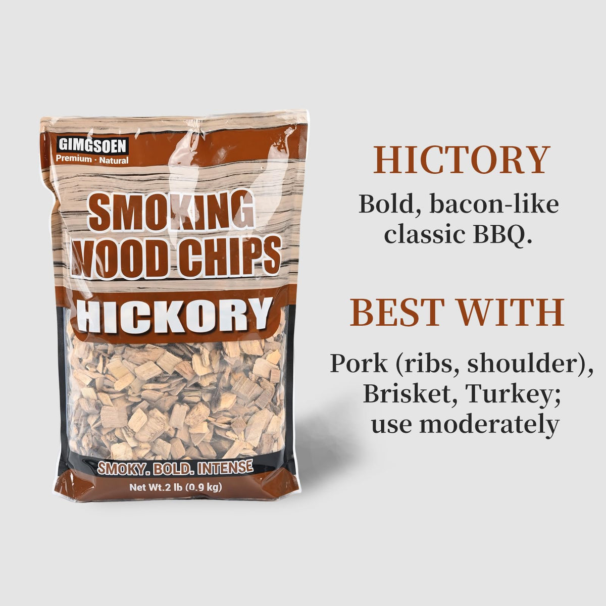 Gimgsoen Oak smoke wood chips in-use on ribs and pork