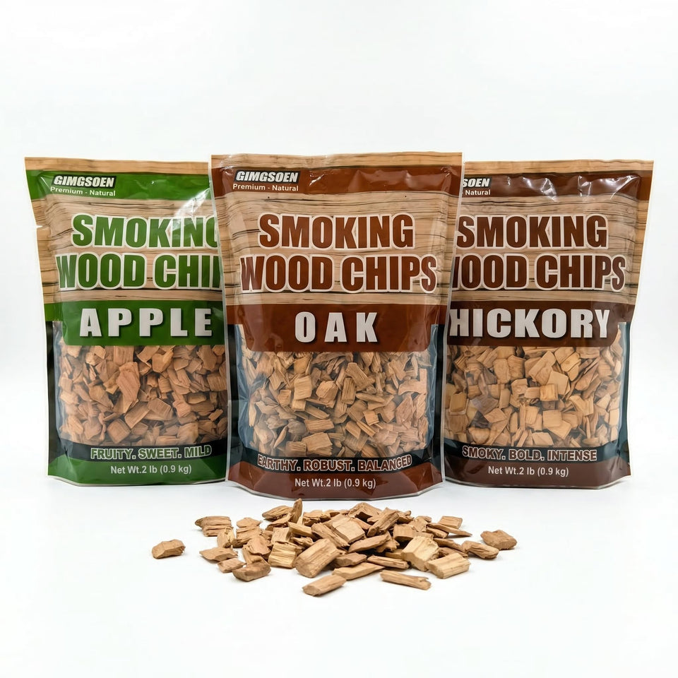 Gimgsoen Oak smoke wood chips pack for balanced grill flavor