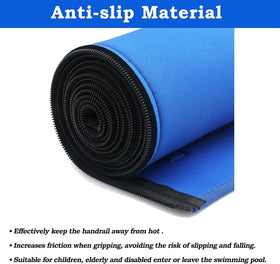 Ginchain Pool Handrail Cover demonstrates wide 7.1-inch fit for diverse rails.