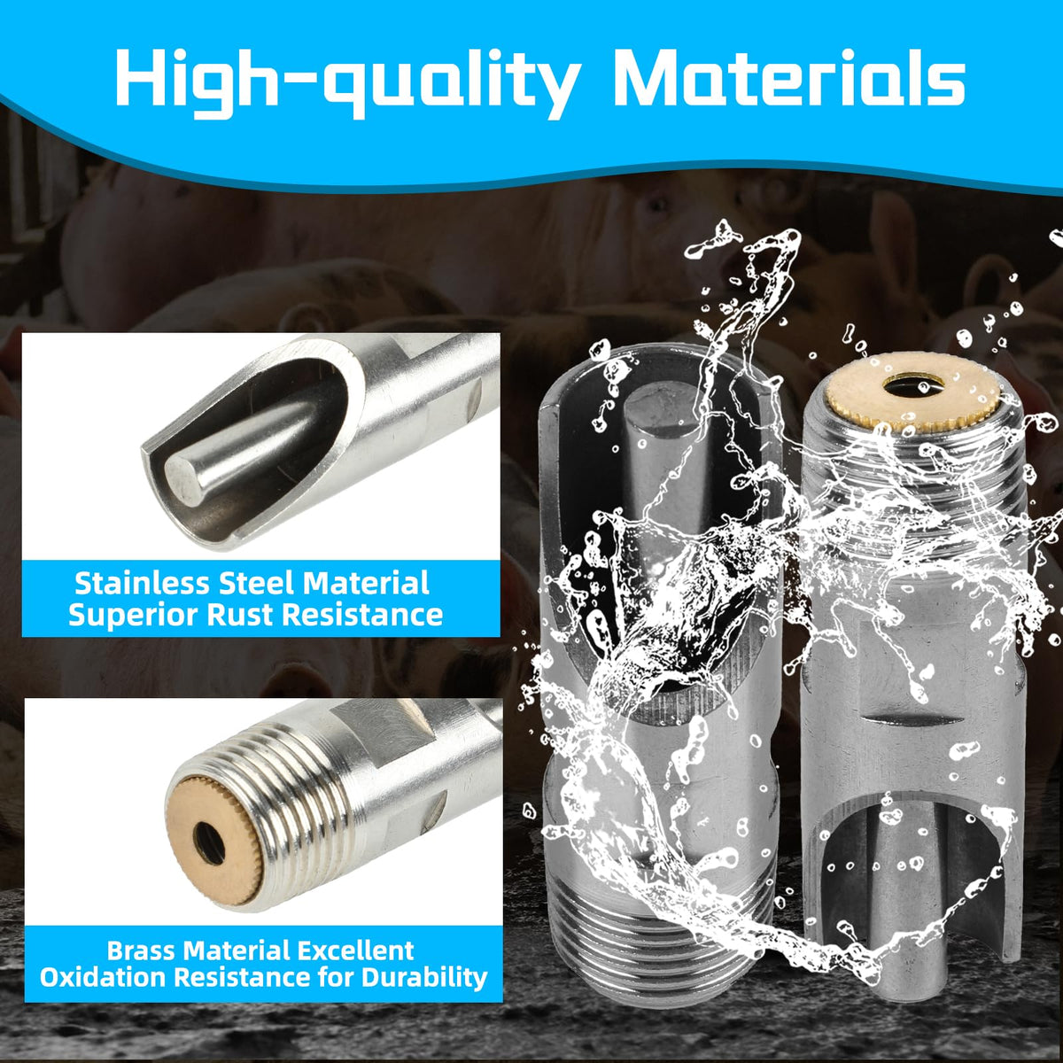 GINDOOR half-inch thread connectors enable easy barrel installation.