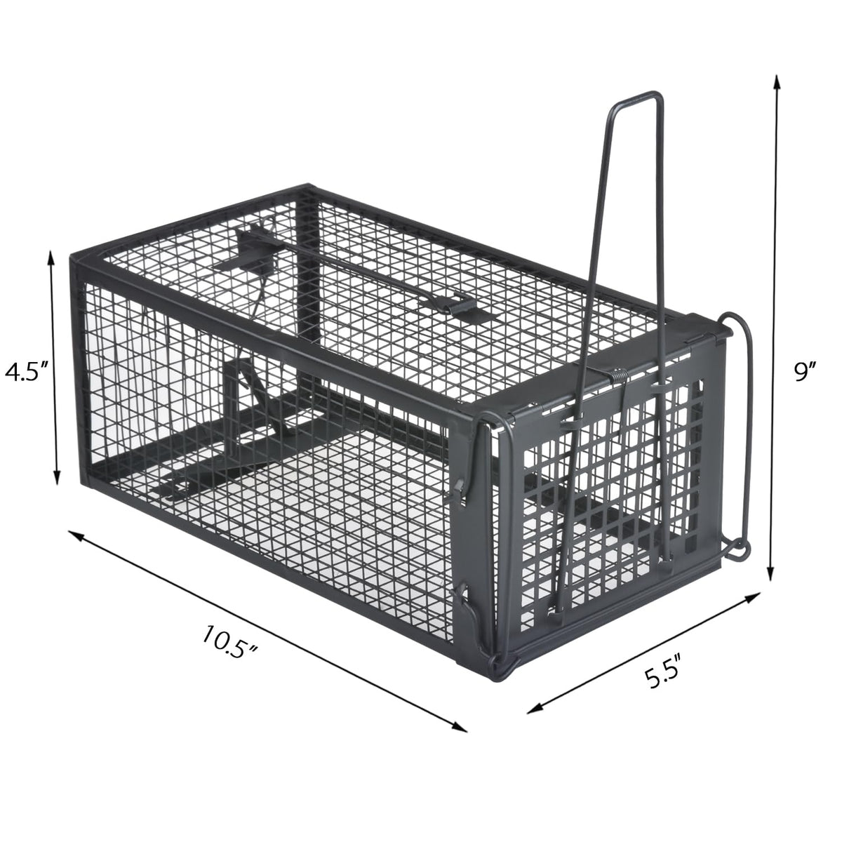Gingbau trap made of galvanized iron resists rust and is easy to clean.