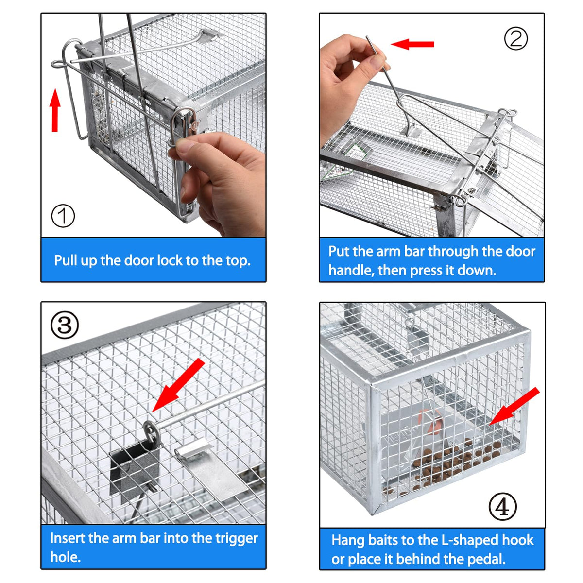Gingbau trap in use in a garage demonstrates discreet, humane capture.
