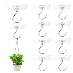 Ginmino adhesive ceiling hook front view for quick plant or lantern hanging