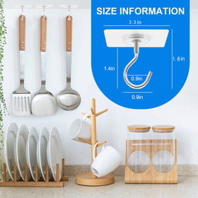 Ginmino hook mounted on glass surface for décor hanging