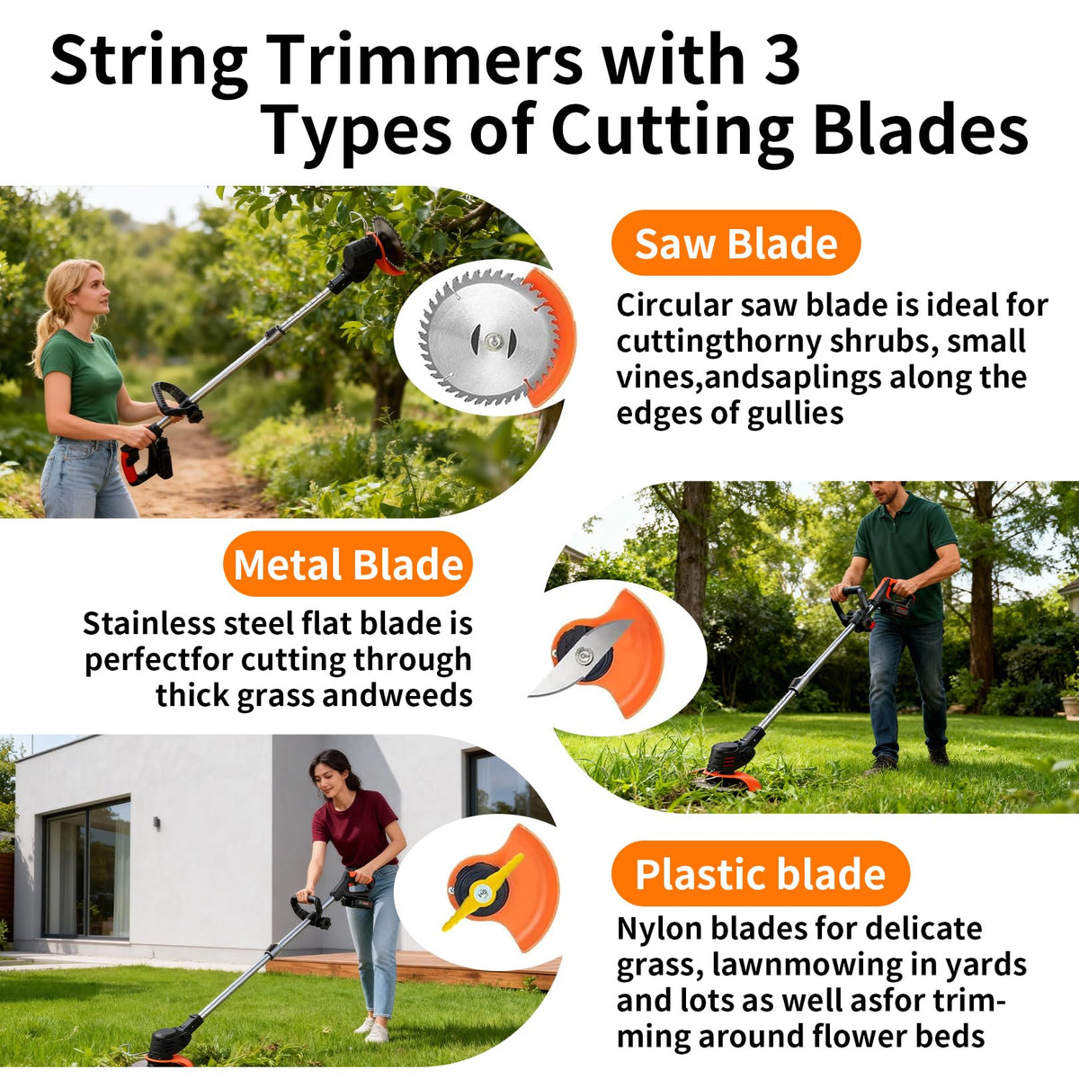 Ginzyaiy weed wacker adjustable height rod for comfortable trimming