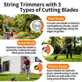 Ginzyaiy weed wacker adjustable height rod for comfortable trimming