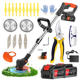 Ginzyaiy weed wacker dual battery pack for extended cordless trimming